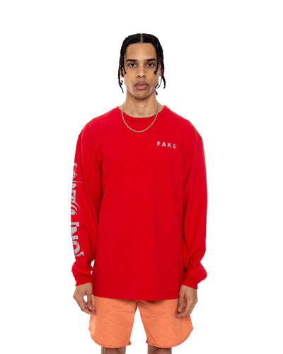 COINTEL[NO] Red Long-Sleeve Shirt