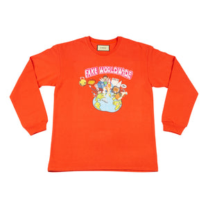 Fake Worldwide Orange Long-Sleeve Shirt